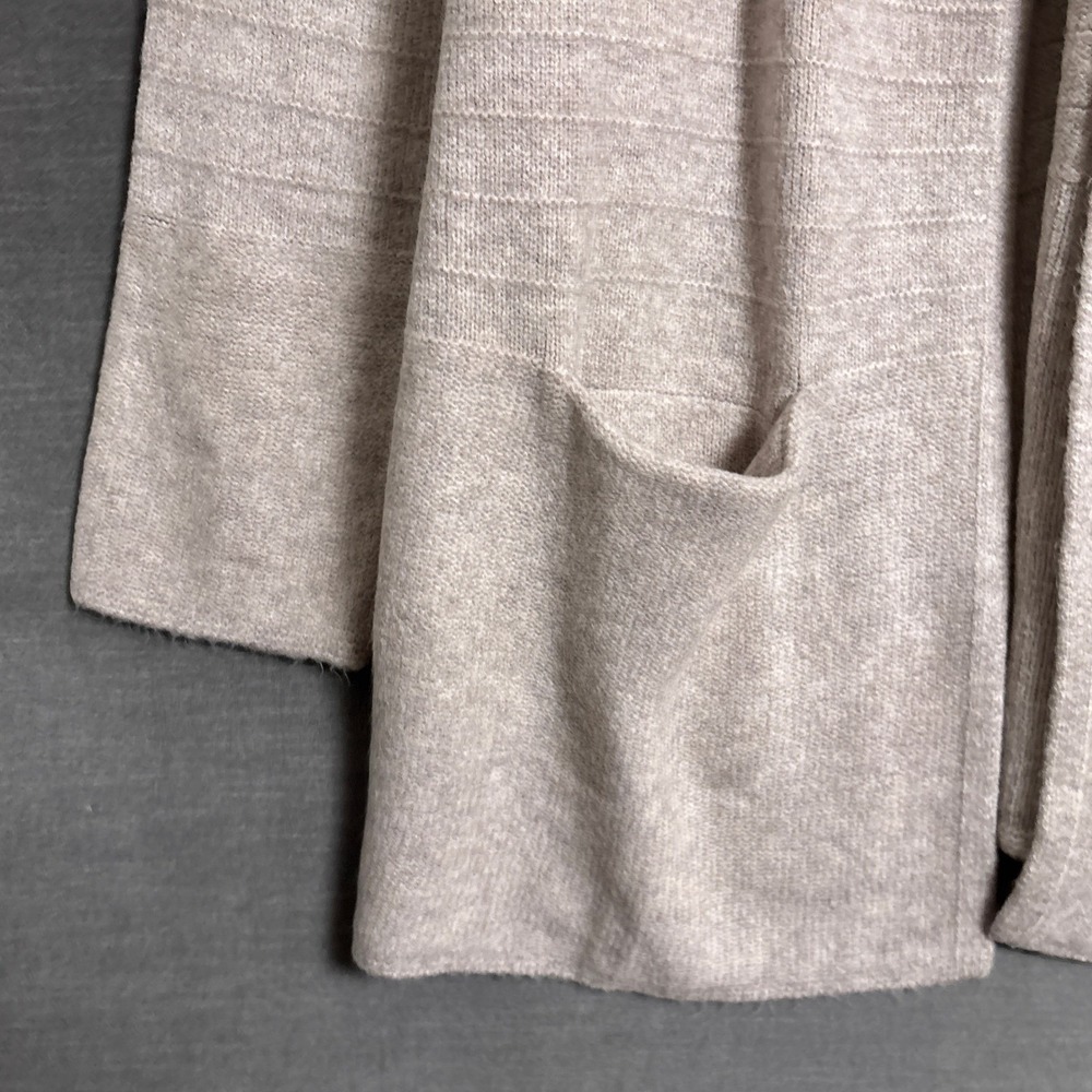 NEW Old Navy Cardigan Coatigan XXL Beige Oatmeal Open Front Sweater Heavy Cozy C - Picture 4 of 10